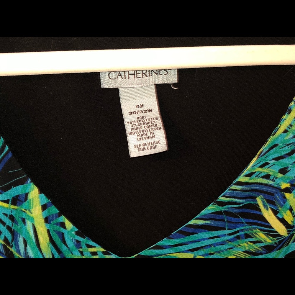 Catherine’s Tunic- Sleeveless Asymmetrical Layered Chiffon Wms Plus sz 4X - Picture 7 of 7